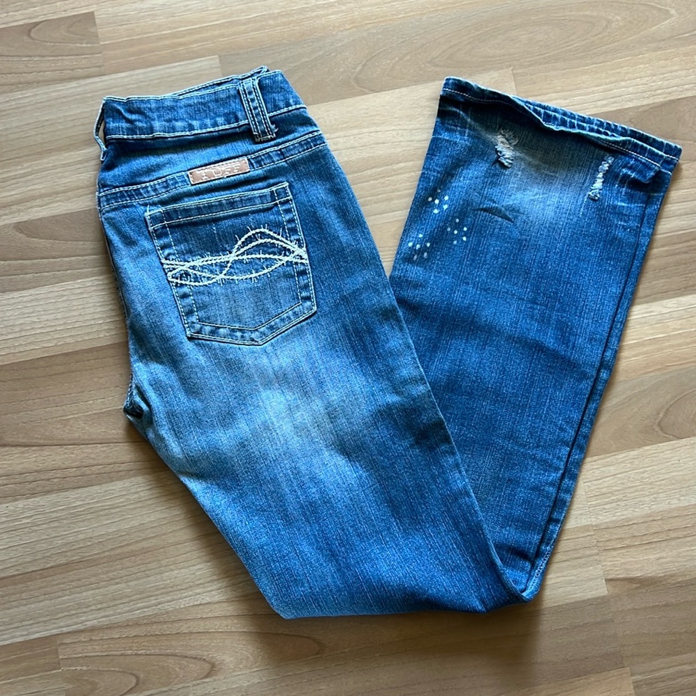 Cowgirl Tuff Mid Rise Denim Jeans 28x33